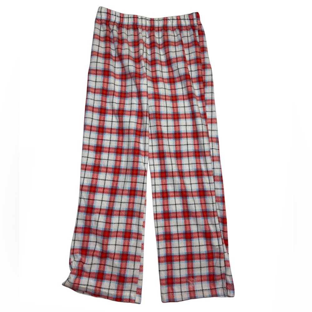 Kids Red and White Plaid Pajama Pants